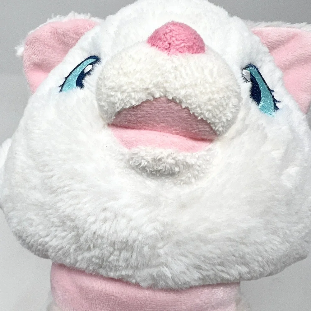 Disney Store The Aristocats Marie Plush White Pink Kitten Stuffed Animal 12 inch